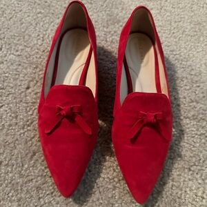 Cole Haan red suede flats